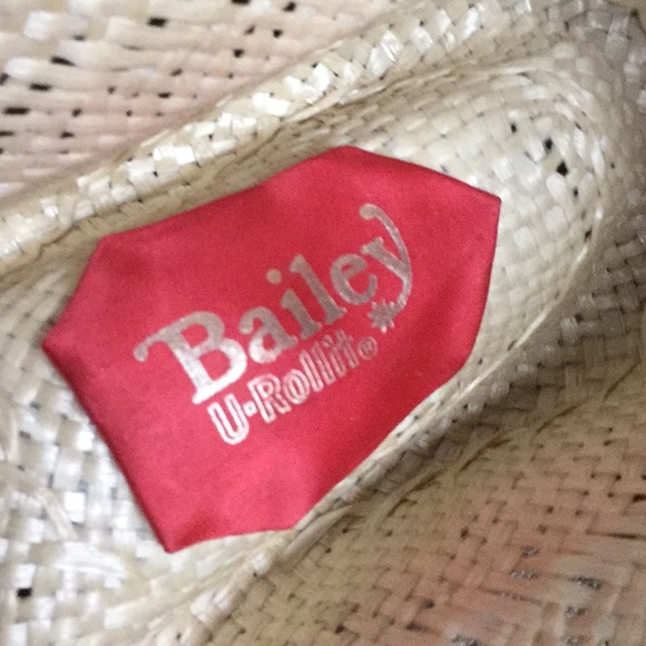 Bailey u roll it Upcycled straw cowboy hat Coachella festival boho cowgirl - Picture 5 of 6